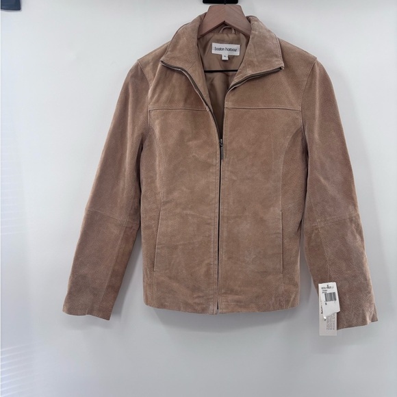 Boston Harbour Jackets & Blazers - Boston Harbour Women's Tan Leather Suede Jacket Size Small
